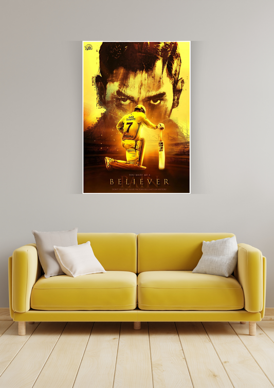 MS Dhoni Poster | Cricket Posters GenZCustom
