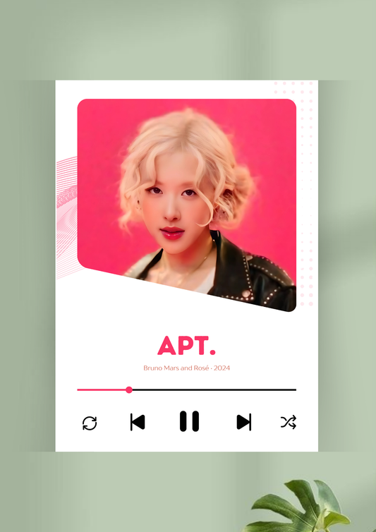 APT. x Bruno Mars and Rosé Song Poster | Music Poster