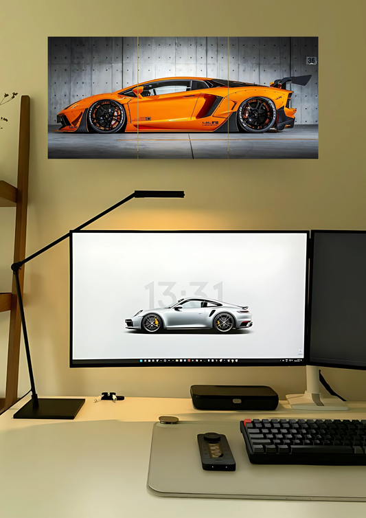 Lamborghini Aventador Poster | Split Design Poster | Pack Of 3 GenZCustom