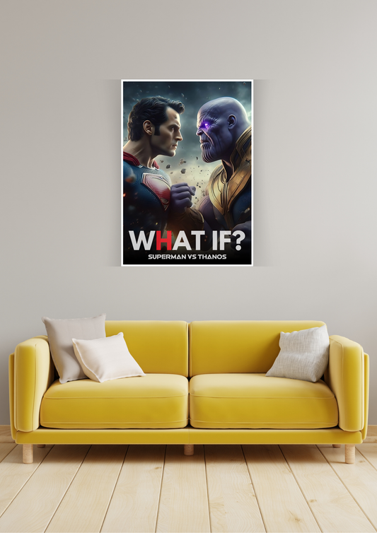 WHAT IF? Superman VS Thanos Poster | DC Universe Posters GenZCustom