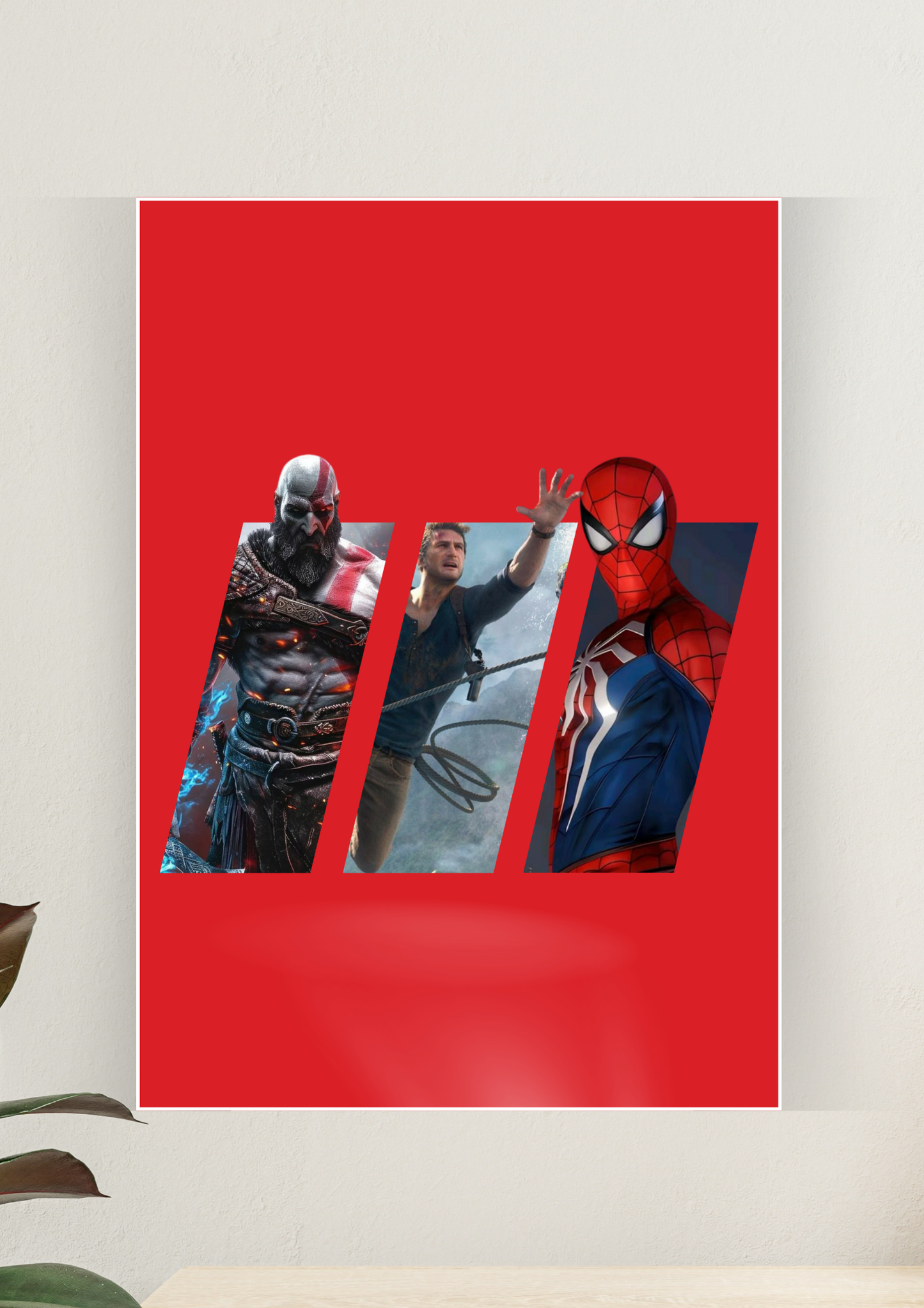 GOD x Uncharted 4 x Spiderman 2 3D PSV Posters | Games Posters