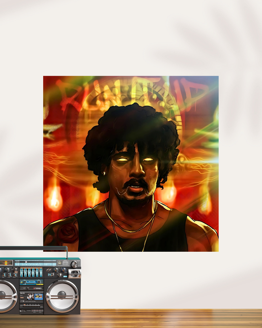 Hanumankind | Run It Up Music Album Cover Poster | Square Poster
