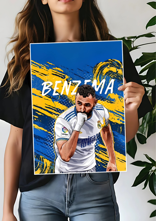 Karim Benzema Art Poster | Football Posters