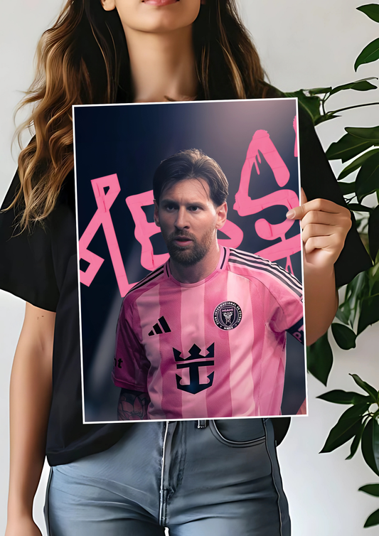 Messi Inter Miami Poster | Messi #3 | Football Posters