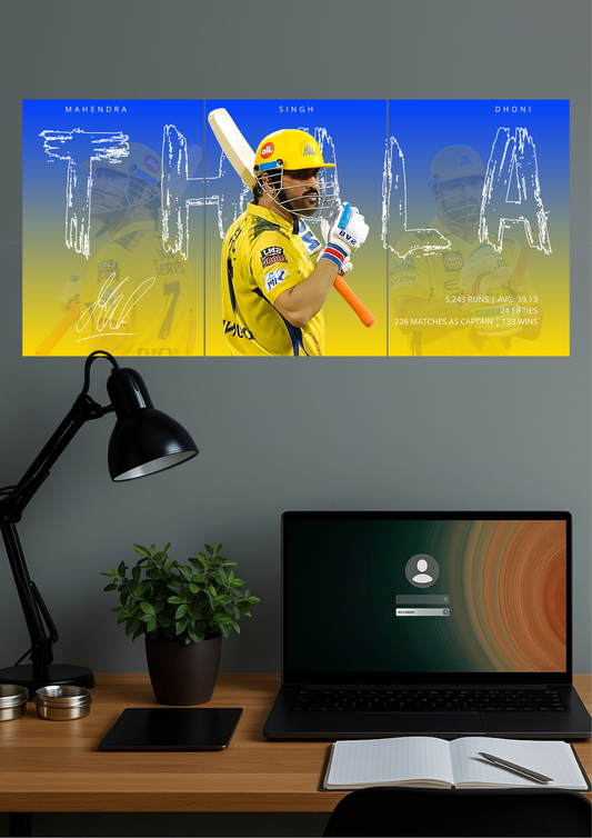 THALA | MS DHONI | CSK | Split Design Poster | Digital Poster