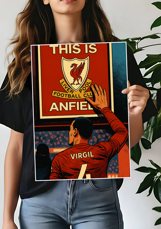 Virgil x This Is Anfield Vintage Poster | Football Posters