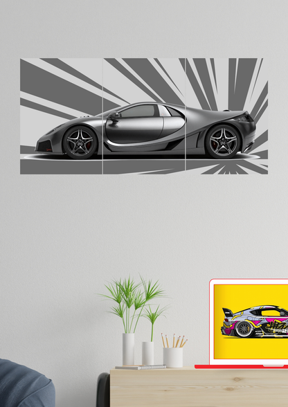Spania GTA Spano Poster | Split Design Poster | Pack Of 3 GenZCustom