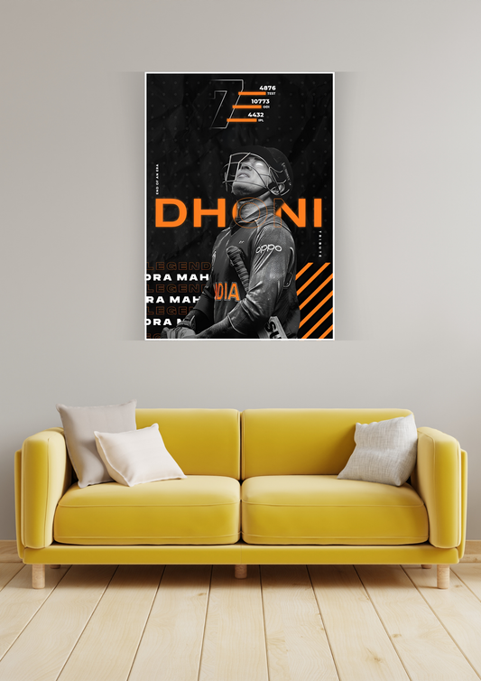 Dhoni 7 Poster  | Cricket Posters GenZCustom