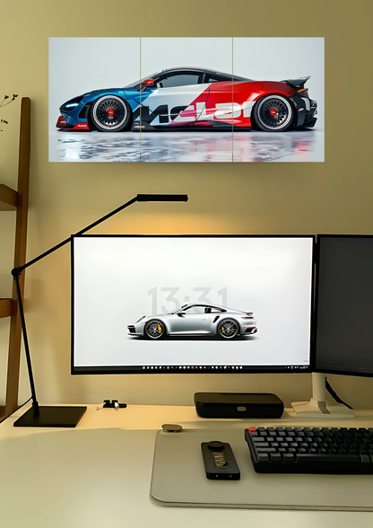 Epic McLaren 765LT Poster | Split Design Poster | Pack Of 3 GenZCustom