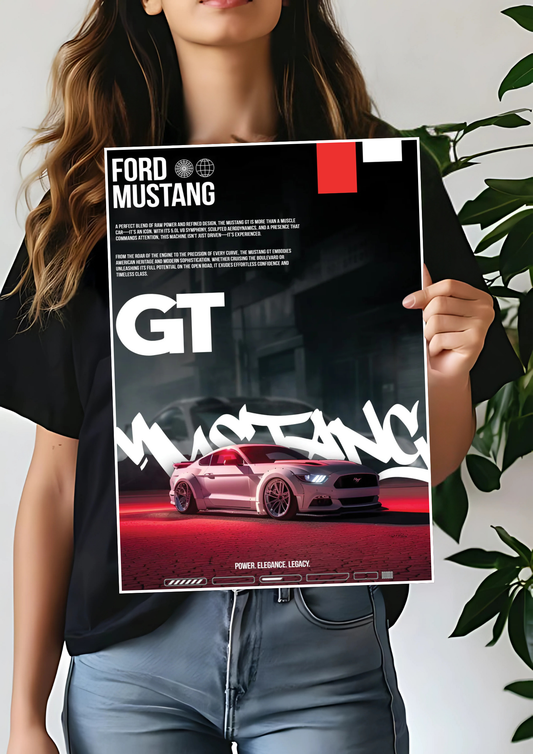 Ford Mustang GT Car Poster | Car Posters