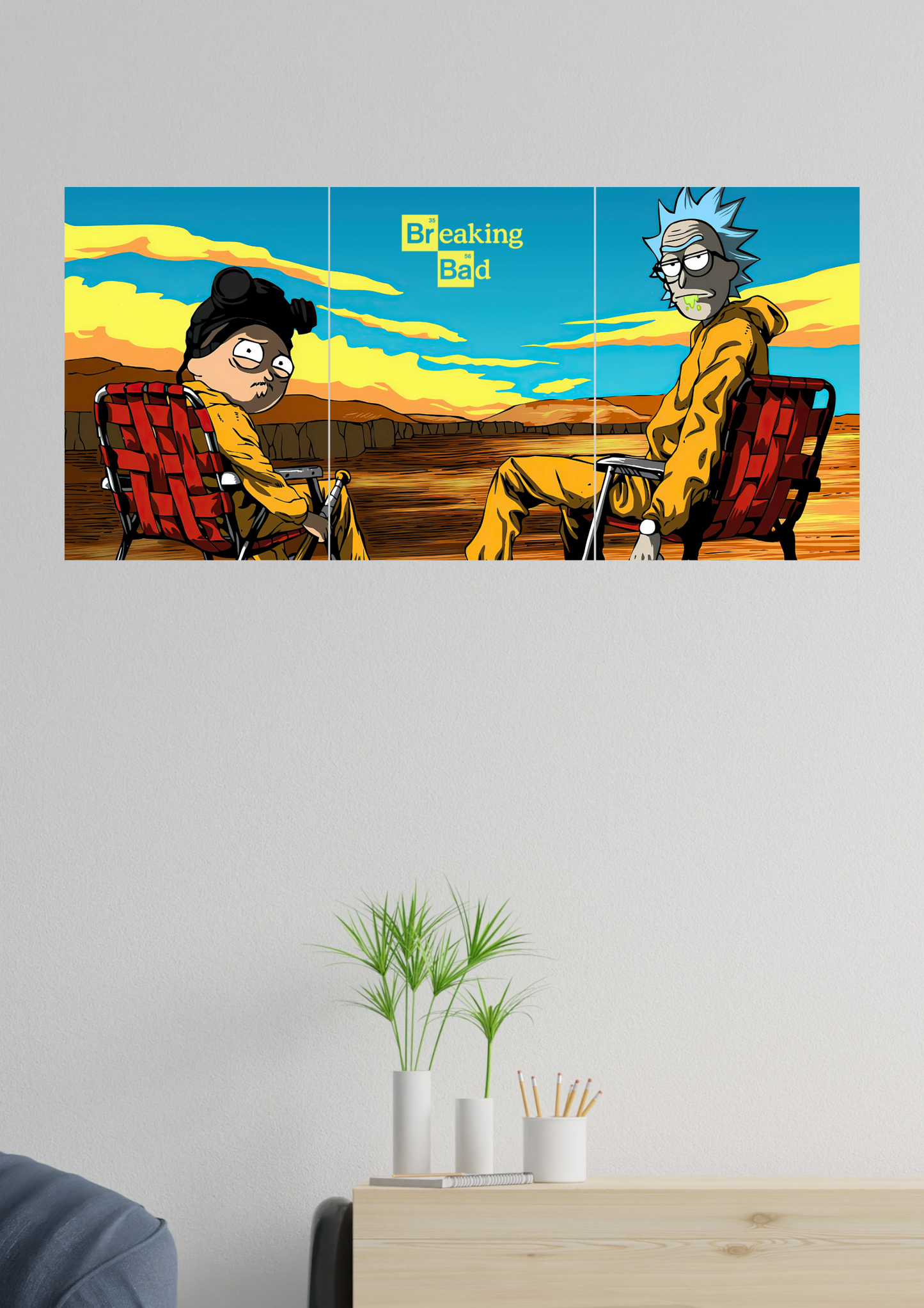 Breaking Bad | Walter White and Jesse Pinkman Artwork | Split Design Poster