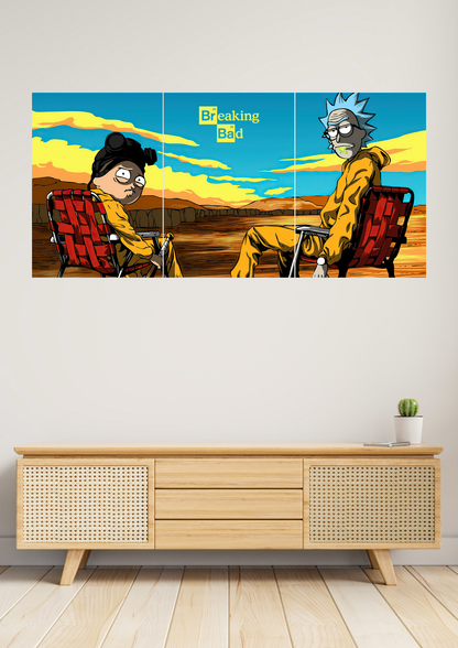 Breaking Bad | Walter White and Jesse Pinkman Artwork | Split Design Poster