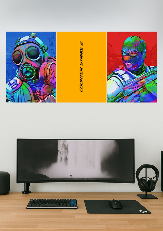 Counter Strikes #01 | Gaming Set | Split Design Poster