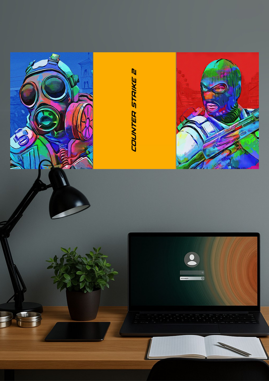 Counter Strikes #01 | Gaming Set | Split Design Poster