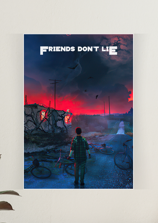 Friends Don't Lie x Stranger Things Poster | Web Series Poster