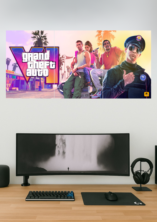 GTA 6 | Gaming Set | Split Design Poster