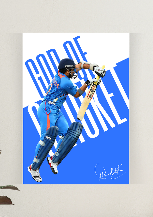 God Of Cricket x Sachin Sir Poster | Cricket Poster