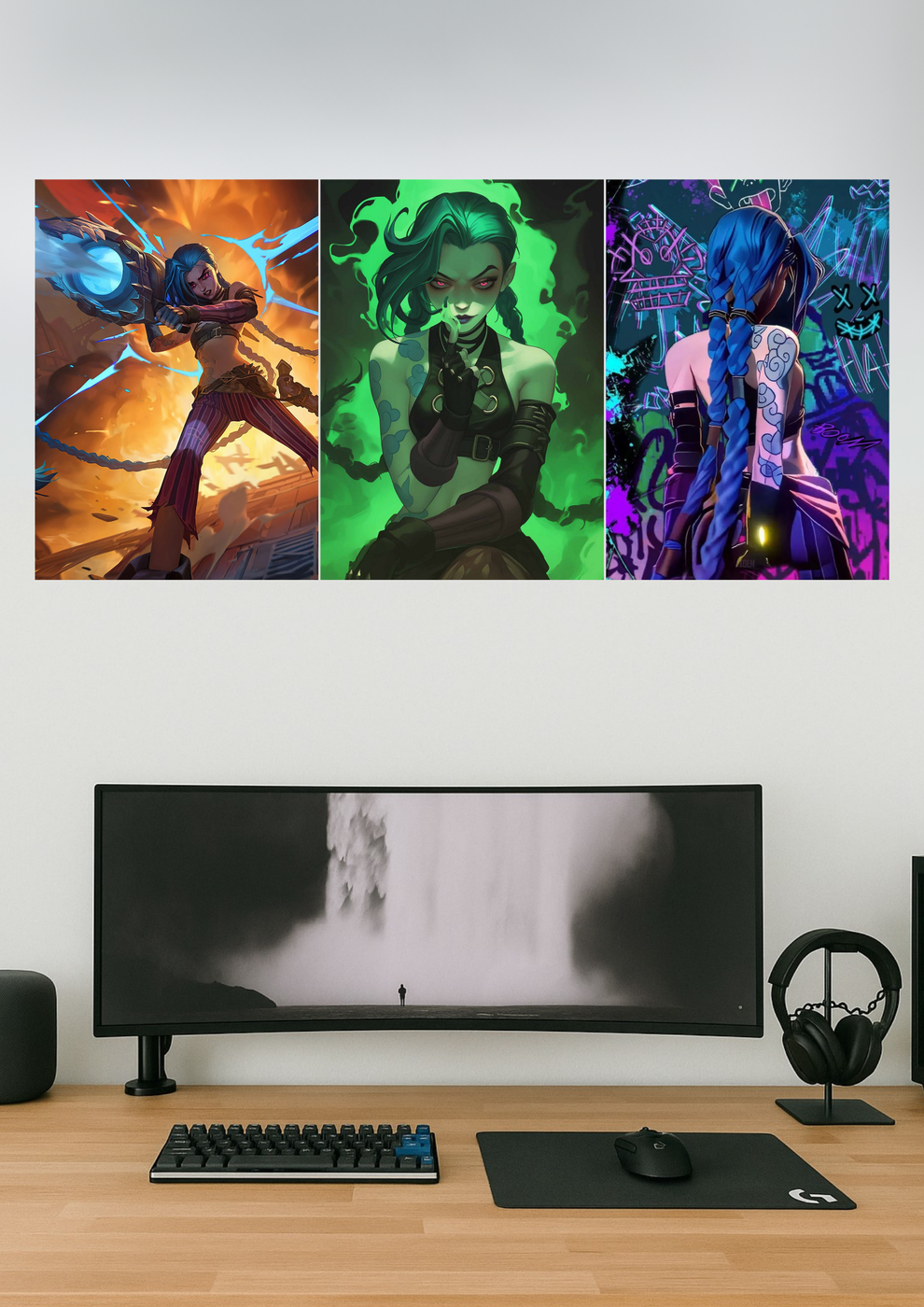 JINX 3 PIECE GAMING SET | Arcane | Split Design Poster | Digital Poste ...