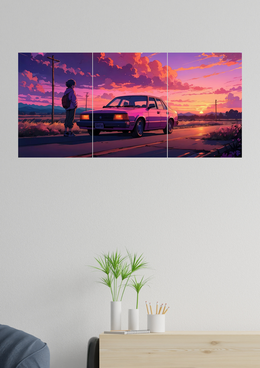 Lofi Vibe x Anime Poster | Split Design Poster 