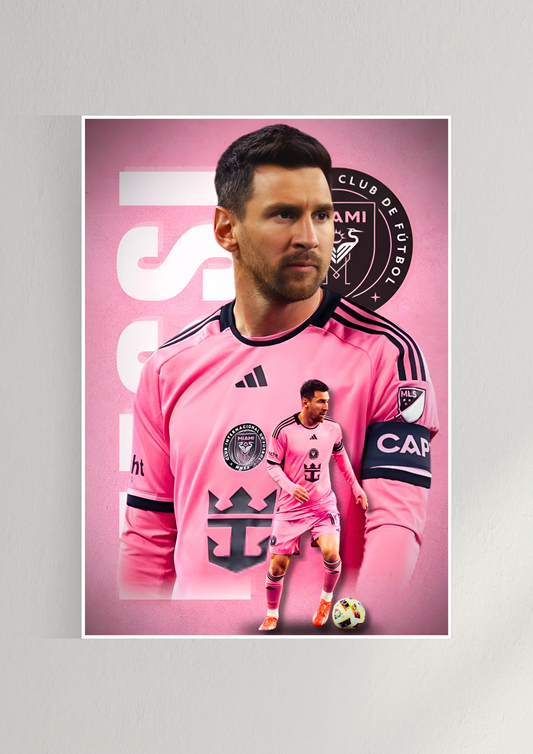 Messi Inter Miami Poster | Messi #1 | Football Posters