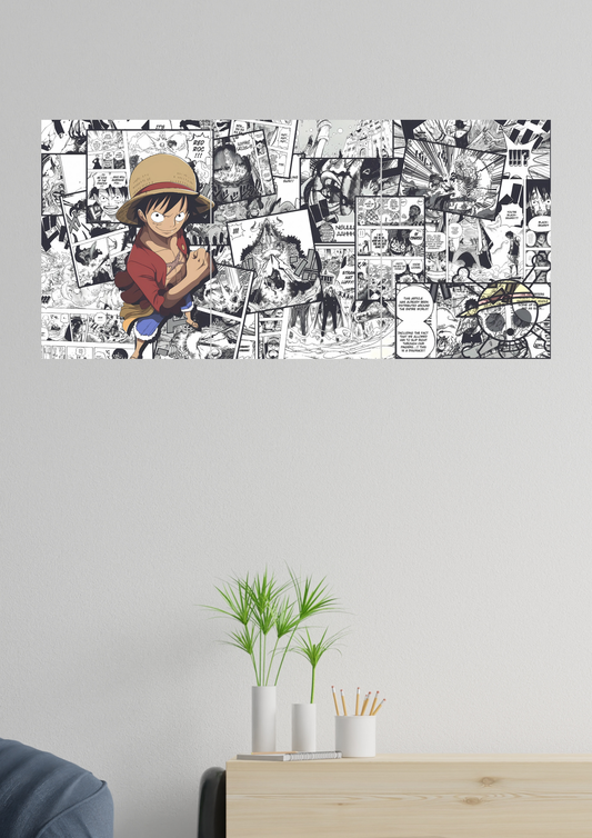 Monkey D. Luffy x Comic Version Poster | Split Design Poster