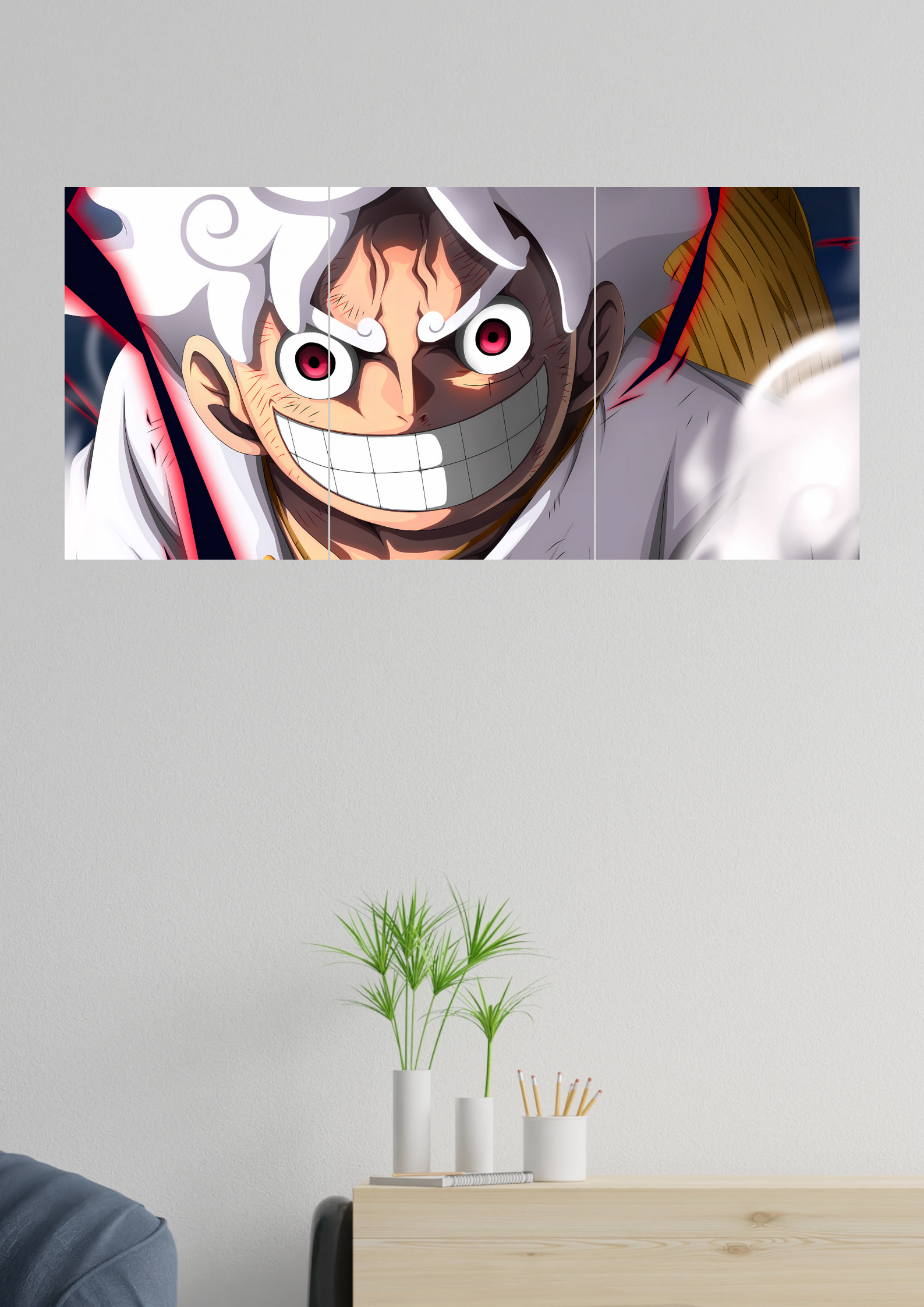 Monkey D. Luffy x Gear 5 Poster | Split Design Poster 