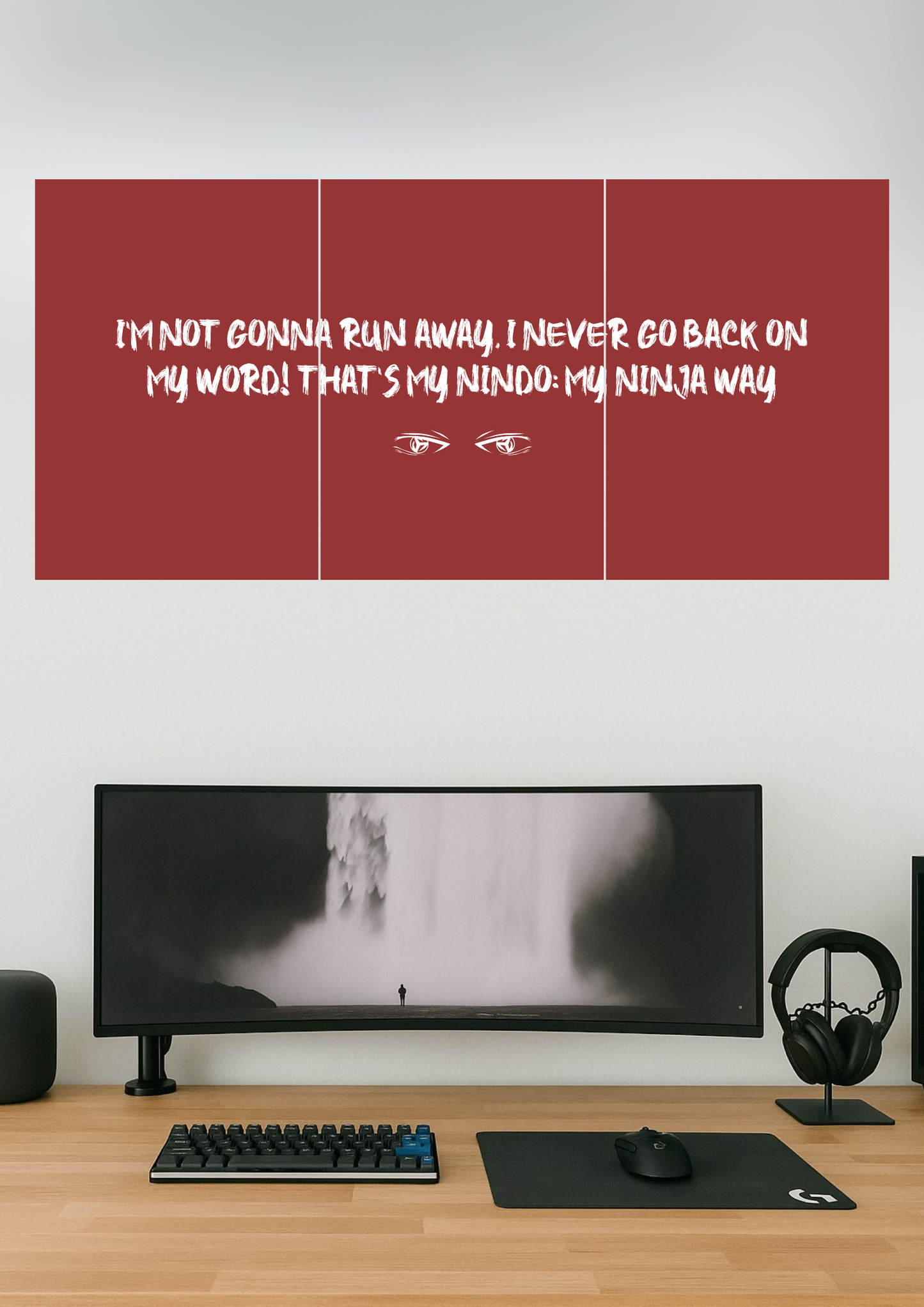 Naruto Dialogue | Anime Poster | Split Design Poster