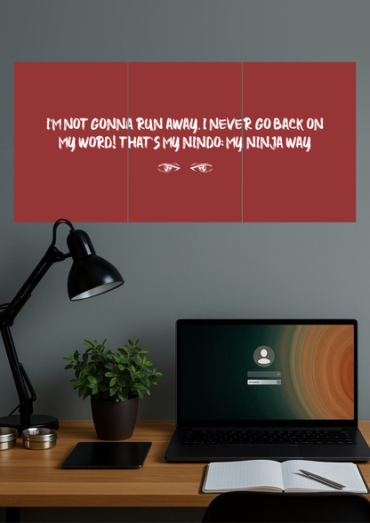 Naruto Dialogue | Anime Poster | Split Design Poster