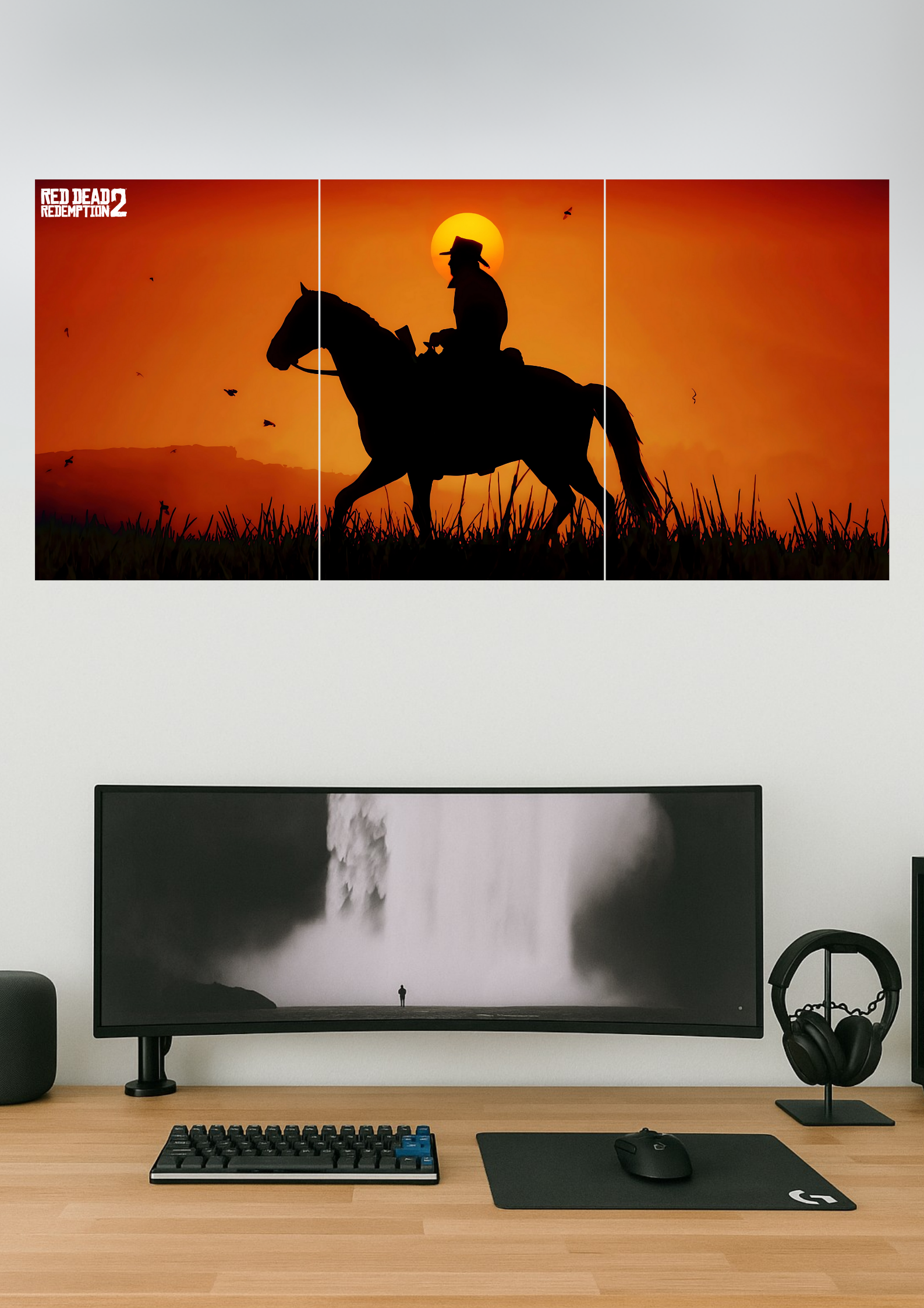Red Dead Redemption 2 | Gaming Set | Split Design Poster