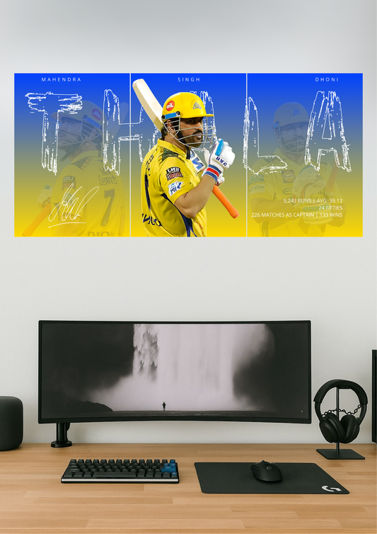 THALA | MS DHONI | CSK | Split Design Poster | Digital Poster