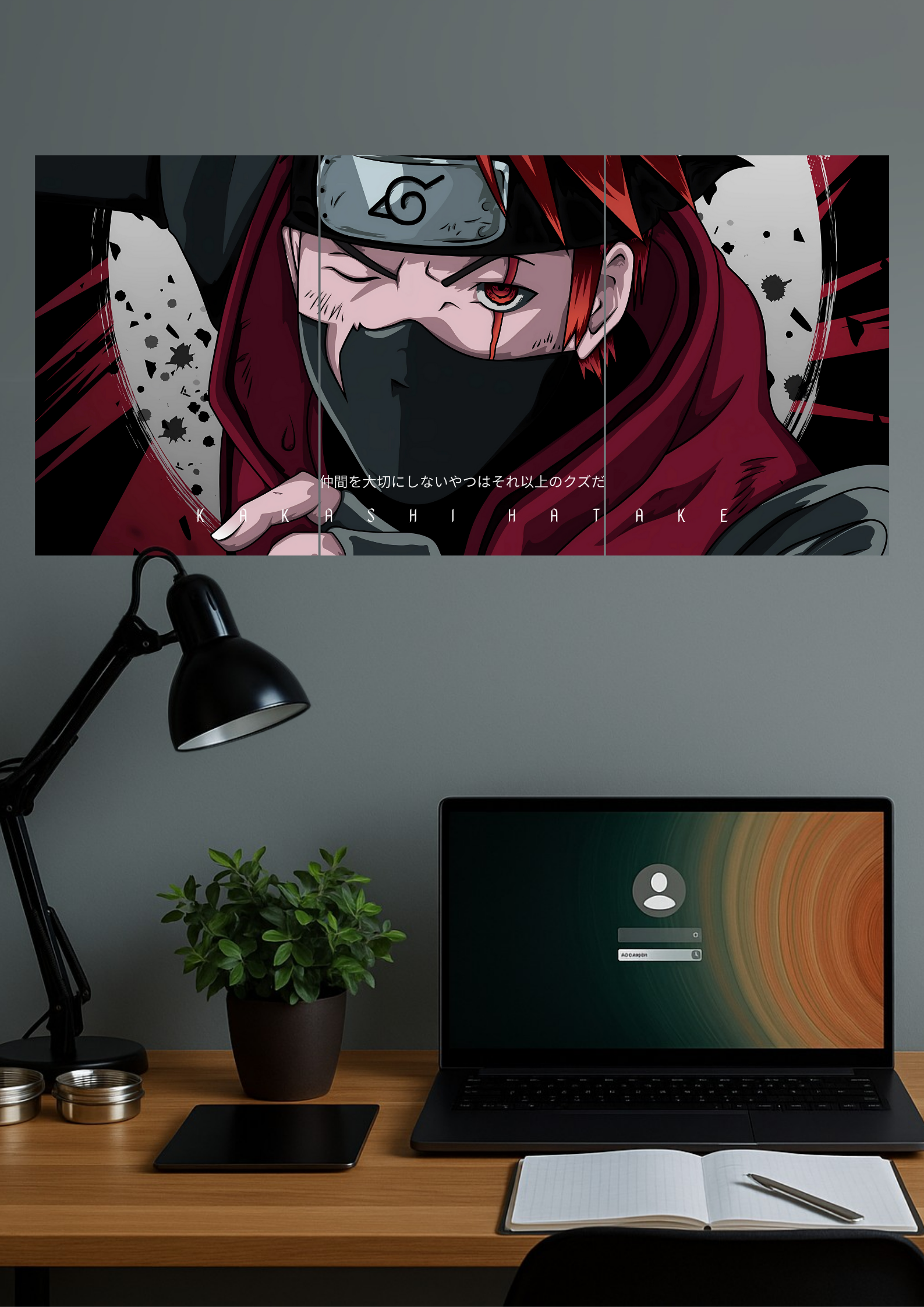 THE KAKASHI HATAKE | Anime Poster | Split Design Poster 