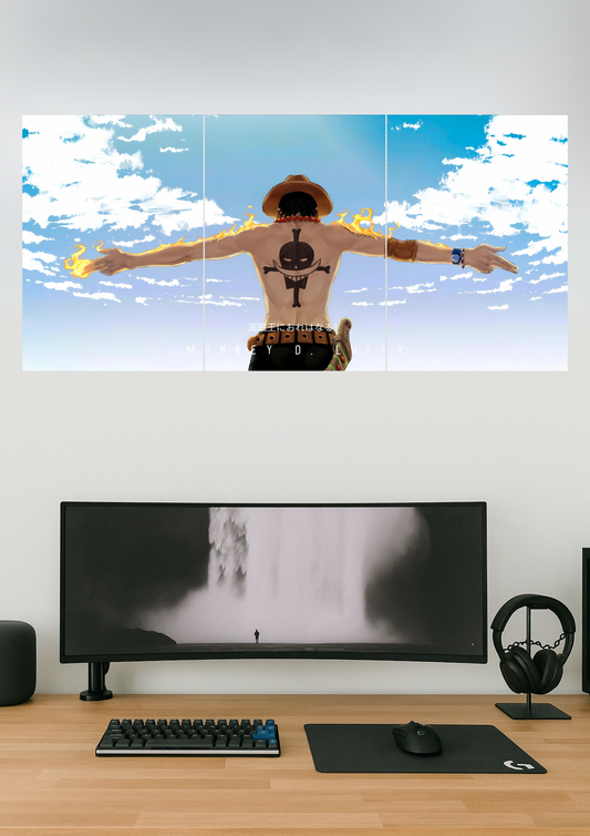 THE MONKEY D. LUFFY #02 | Anime Poster | Split Design Poster 