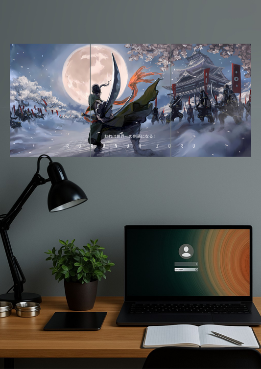 THE RORONOA ZORO #01 | Anime Poster | Split Design Poster