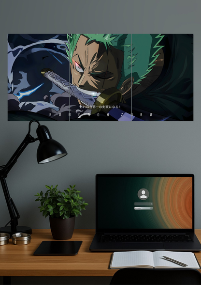 THE RORONOA ZORO #02 | Anime Poster | Split Design Poster